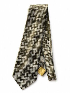 Vintage Christian Dior 100% Silk Geometric Woven Tie